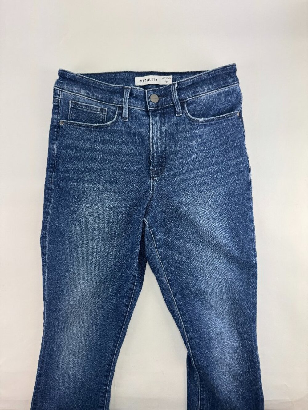 Athleta Sculptek Ultra Skinny Stretch Jeans Medium Wash Blue Denim Size 6